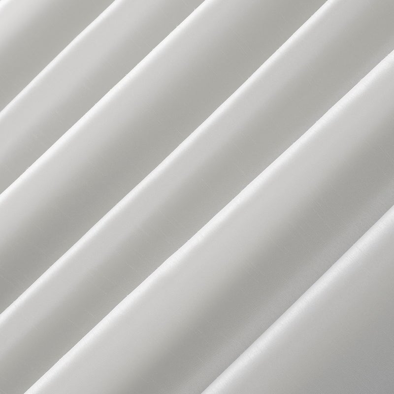 Sun Zero Greyson Faux Dupioni Silk Thermal Extreme Total Blackout Back Tab Curtain Panel, 50" x 84", Pearl White - Image 4